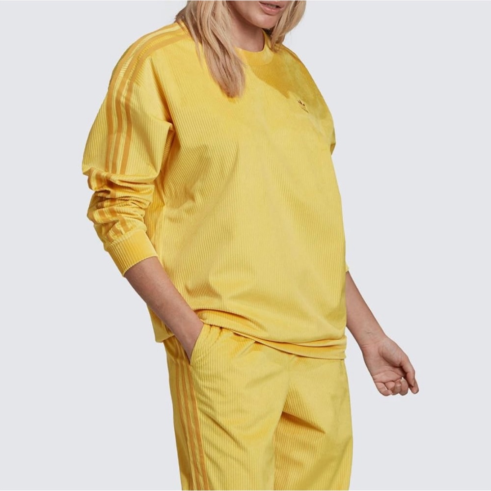 NWT adidas Originals Velvet Corduroy Crew Womens Active Sweaters 3X